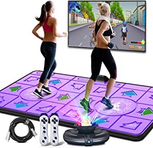 MetFut TV Dance Mat, Wireless Handle Dance Mat, Music Electronic Dance Mat with HD Camera, HDMI Dual User Dance Mat Non-Slip Yoga Dance Mat Dance Mat for Kids and Adults, Gifts for Boys and Girls