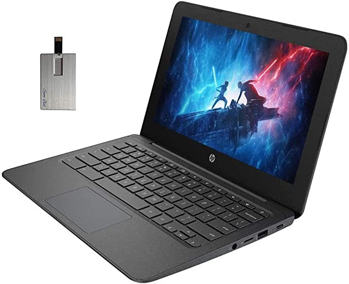 2022 HP 11.6" HD Display Chromebook Computer, Intel Celeron Processor N3350, Intel HD Graphics 500, HD Webcam, HD Audio, USB-C, Chrome OS, Gray, Parent (4GB RAM | 32GB eMMC & 32GB USB Card)